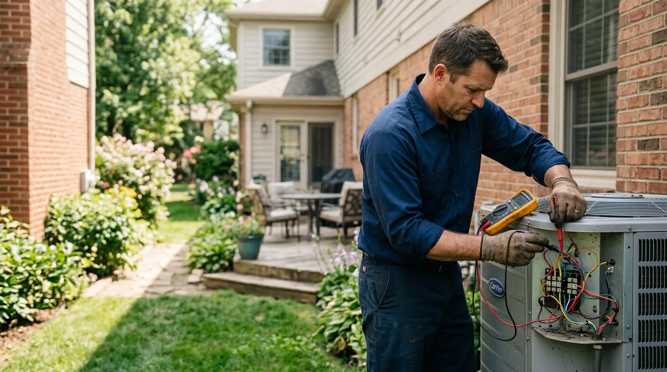 HVAC technician working near Pewamo, MI